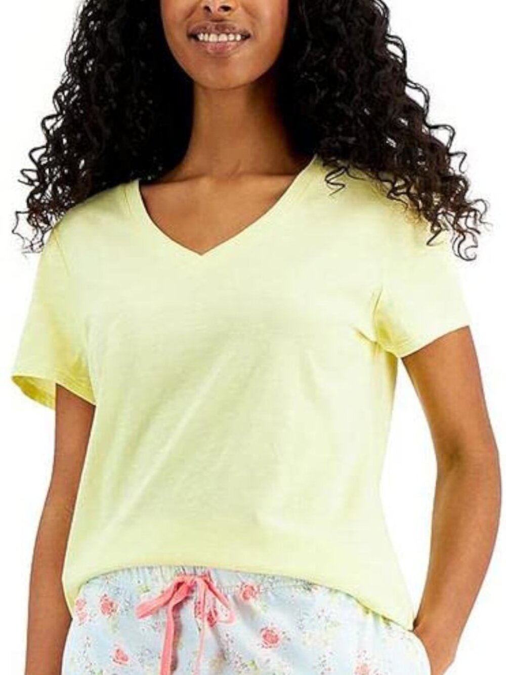 Charter Club Womens Everyday Cotton V-Neck Pajama T-Shirt